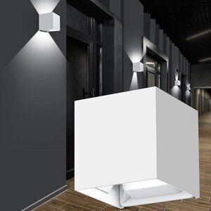 LEDMO LED Up and Down Outdoor Wall Sconce White 6000K 20W Waterproof 1 Pack NEW